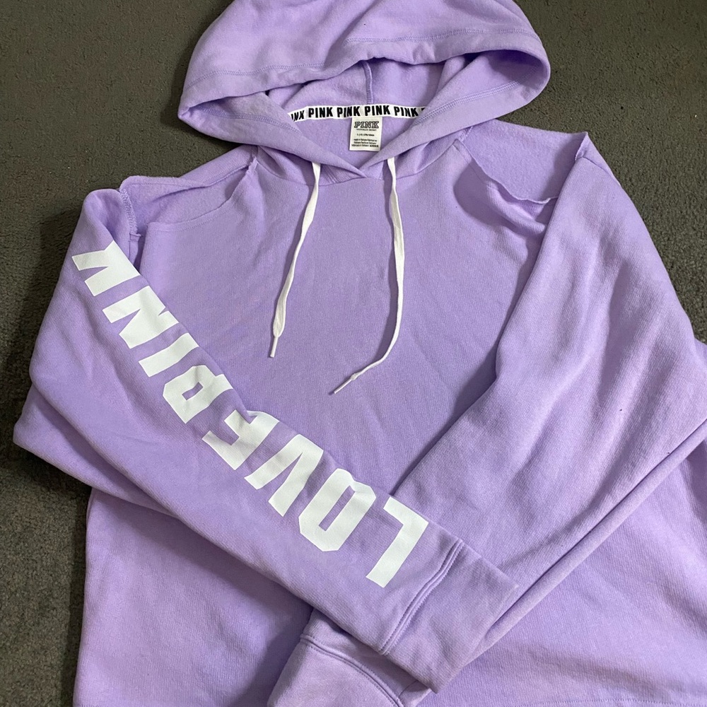 Purple Hoodie with White Lettering